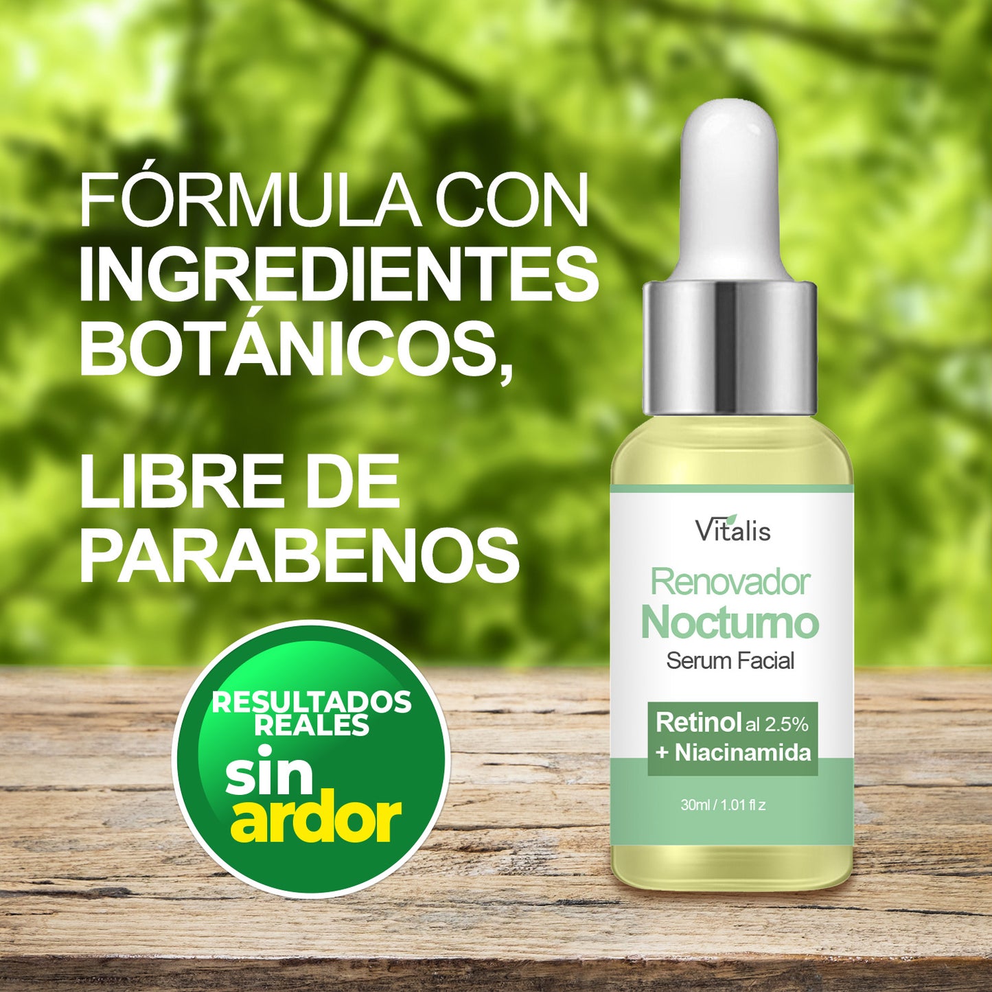 Serum Retinol B3 Natural Antiarrugas Alta Concentración 2.5%
