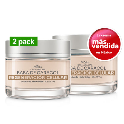 Pack de 2 Crema Vitalis baba de caracol y acido hialurónico