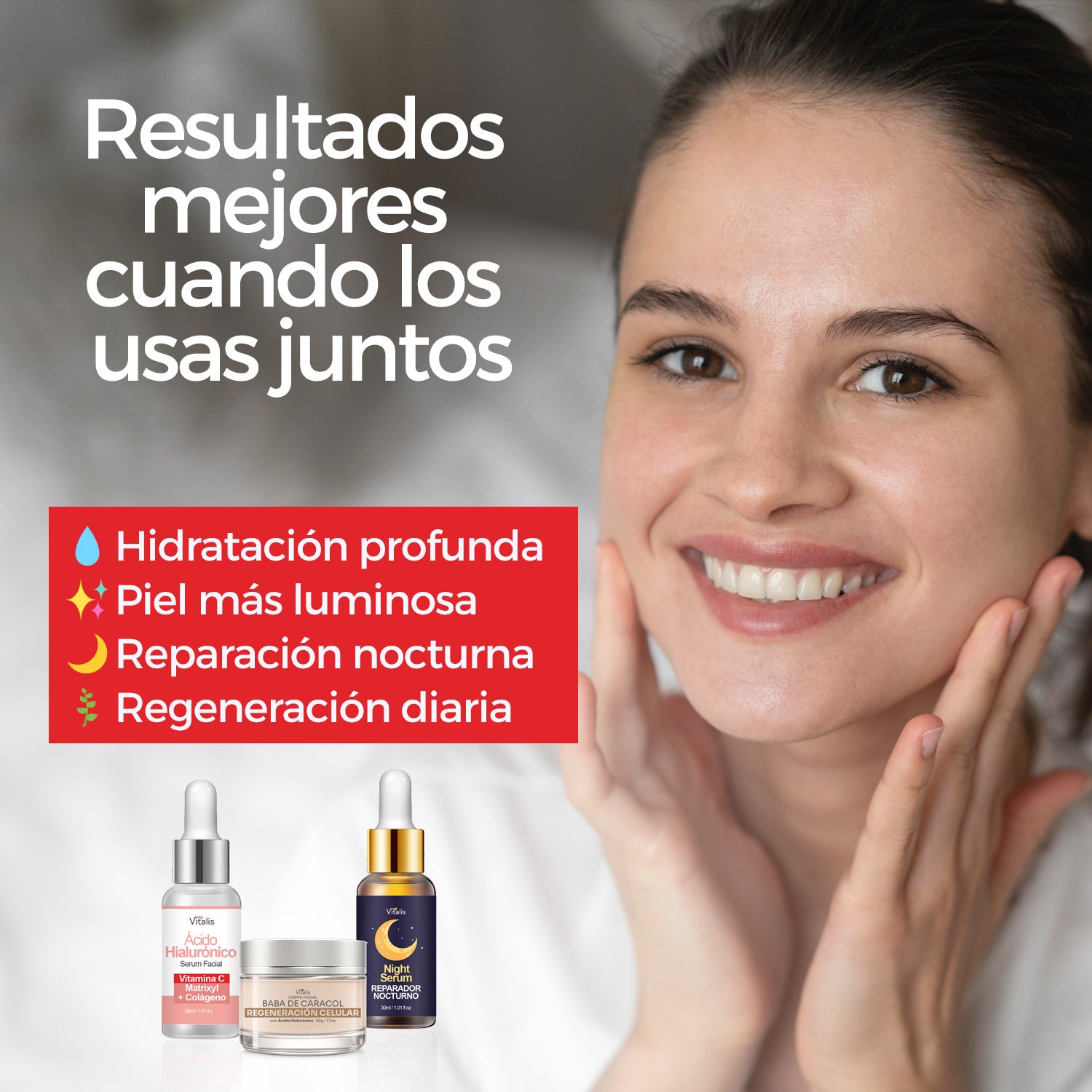 Kit Rejuvenecimiento Vitalis 45+ | Rutina Facial para Piel Madura
