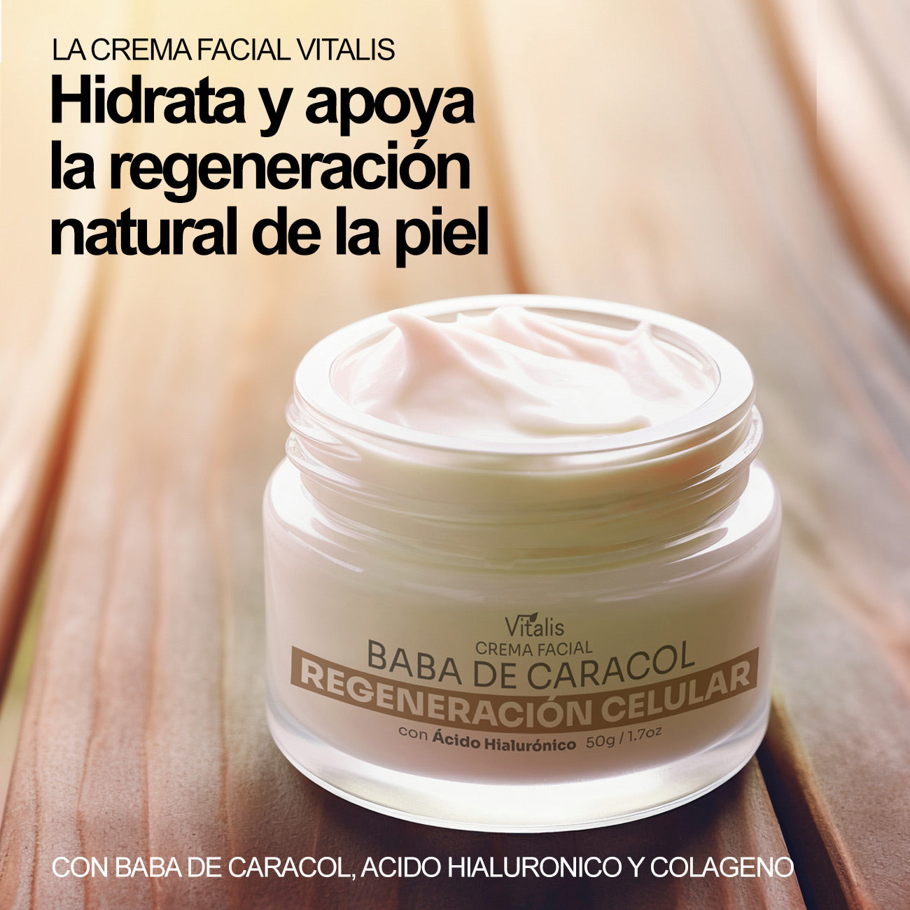 Pack de 2 Crema Vitalis baba de caracol y acido hialurónico