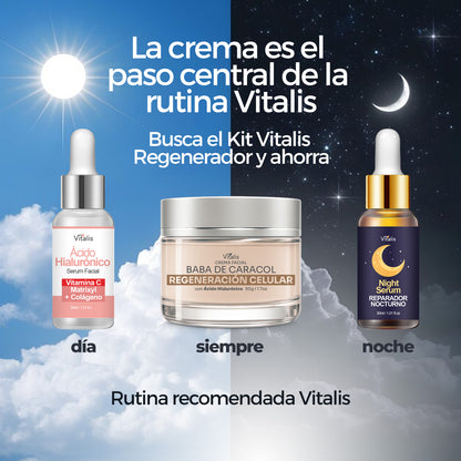 Pack de 2 Crema Vitalis baba de caracol y acido hialurónico