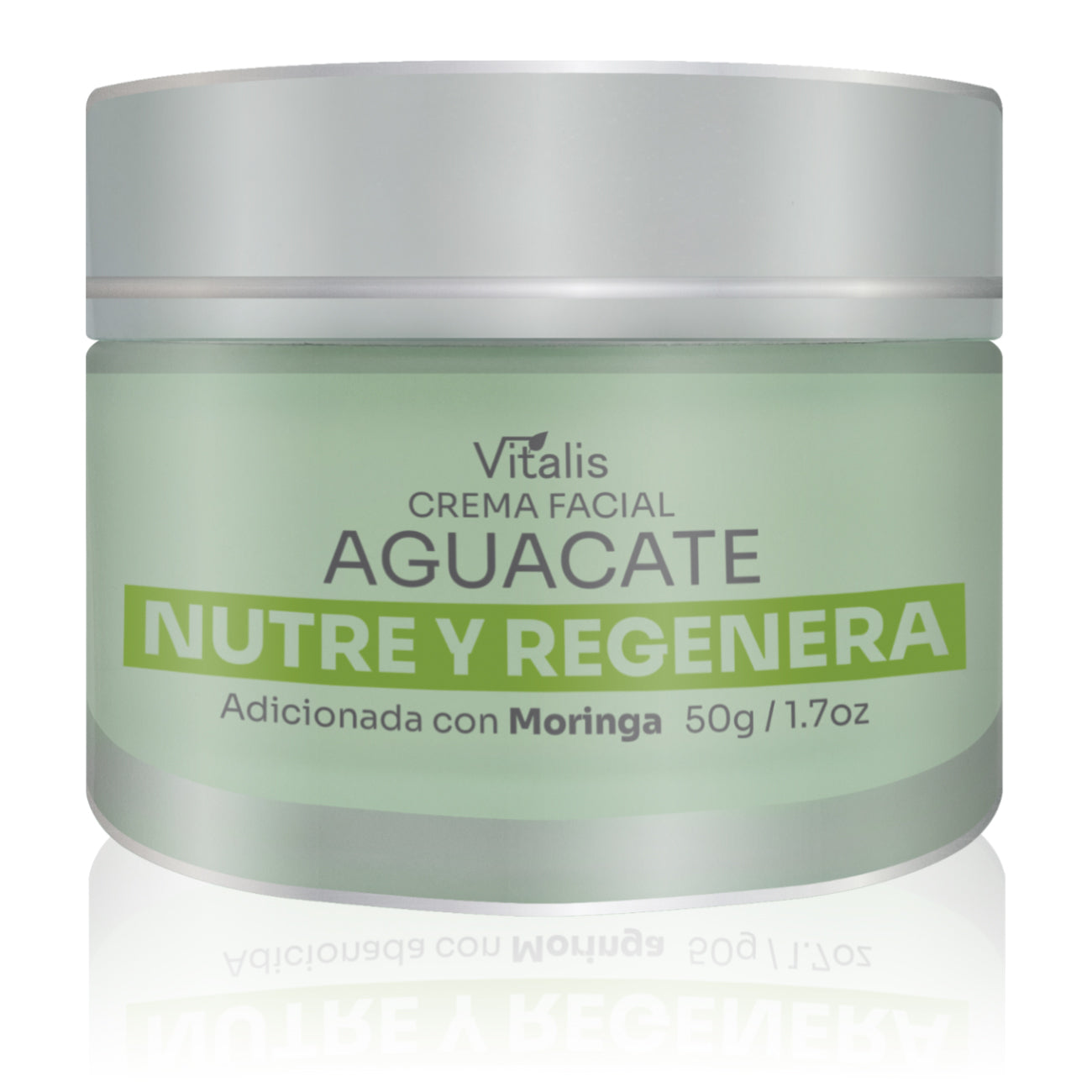 Crema Facial Vitalis Aguacate y Moringa Hidratación y Antioxidantes