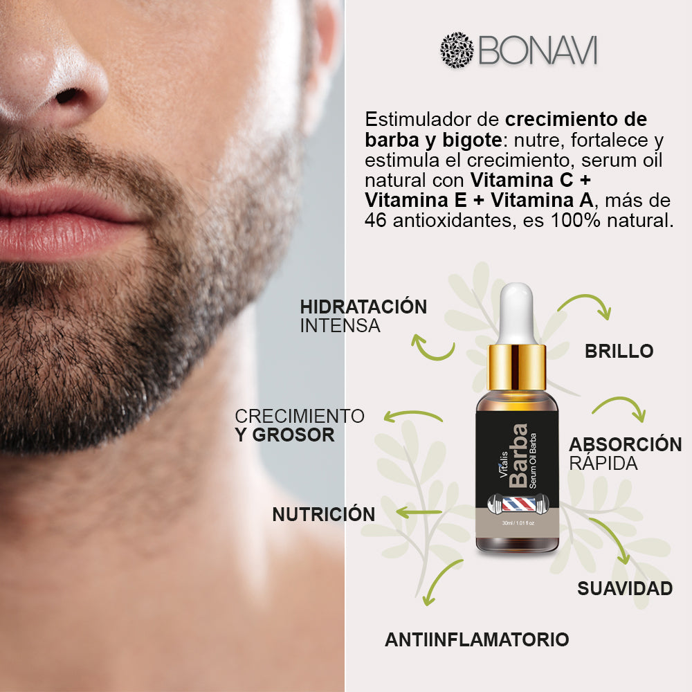 Serum Oil Barba y Bigote + Aceite de Moringa