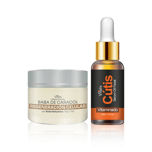 Kit Facial: Crema Acido Hialurónico + Serum Vitamina C