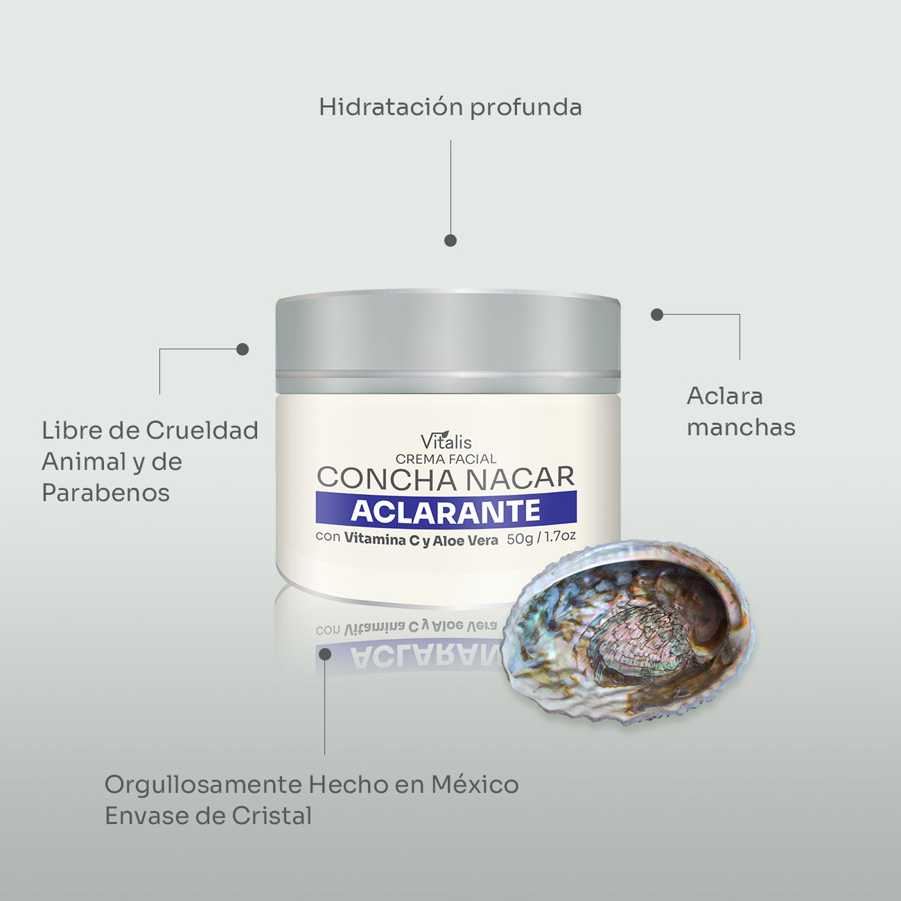 Crema Aclarante Repara Antimanchas Concha Nacar Y Vitamina C