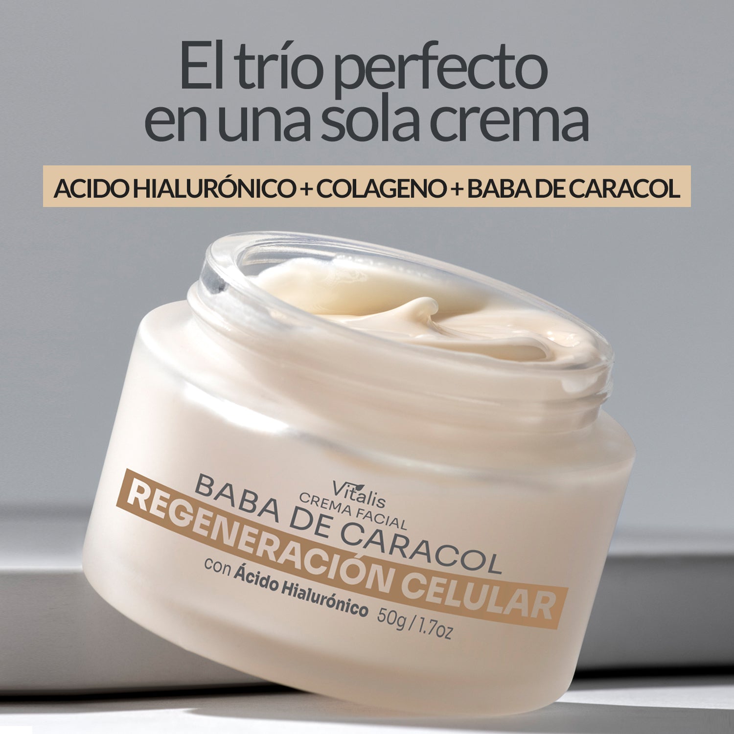 Crema Vitalis baba de caracol y acido hialurónico
