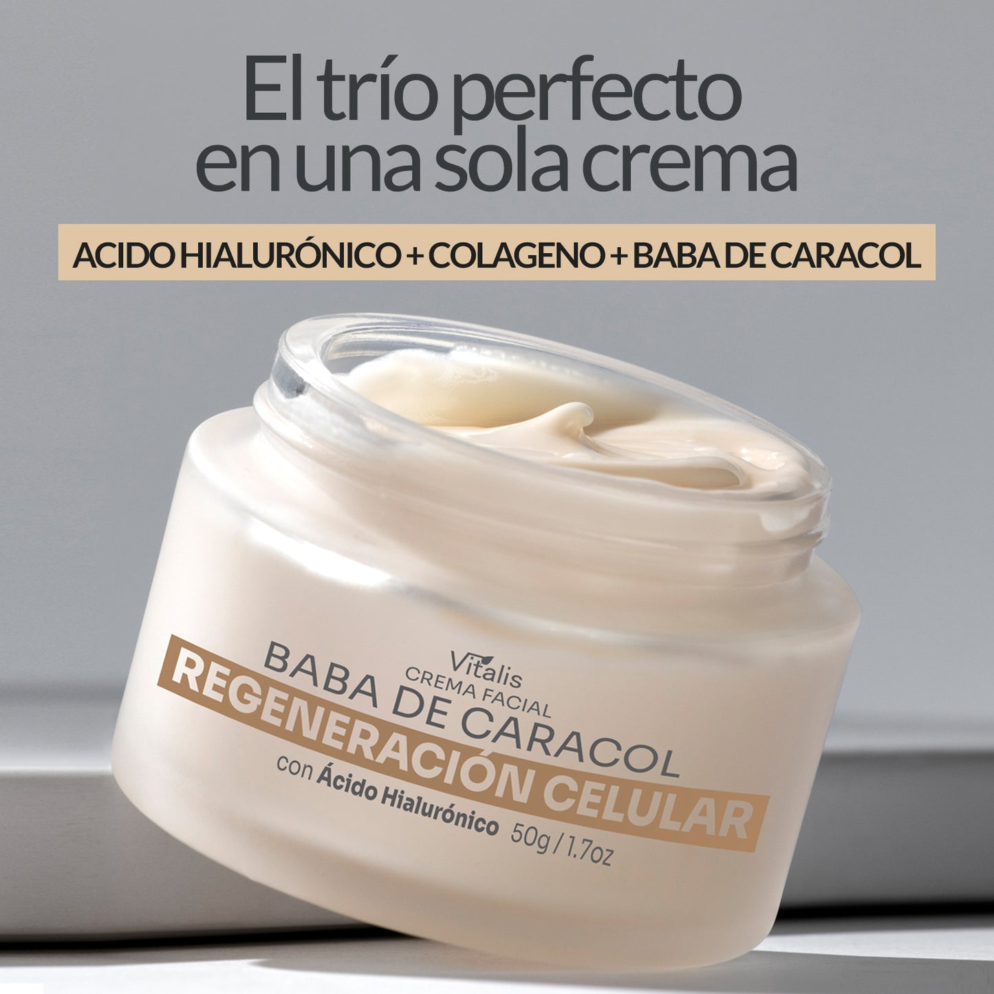 Crema Vitalis baba de caracol y acido hialurónico