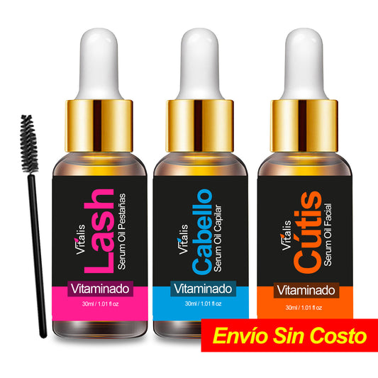 Kit 3 serums: Pestañas + Cabello + Cútis