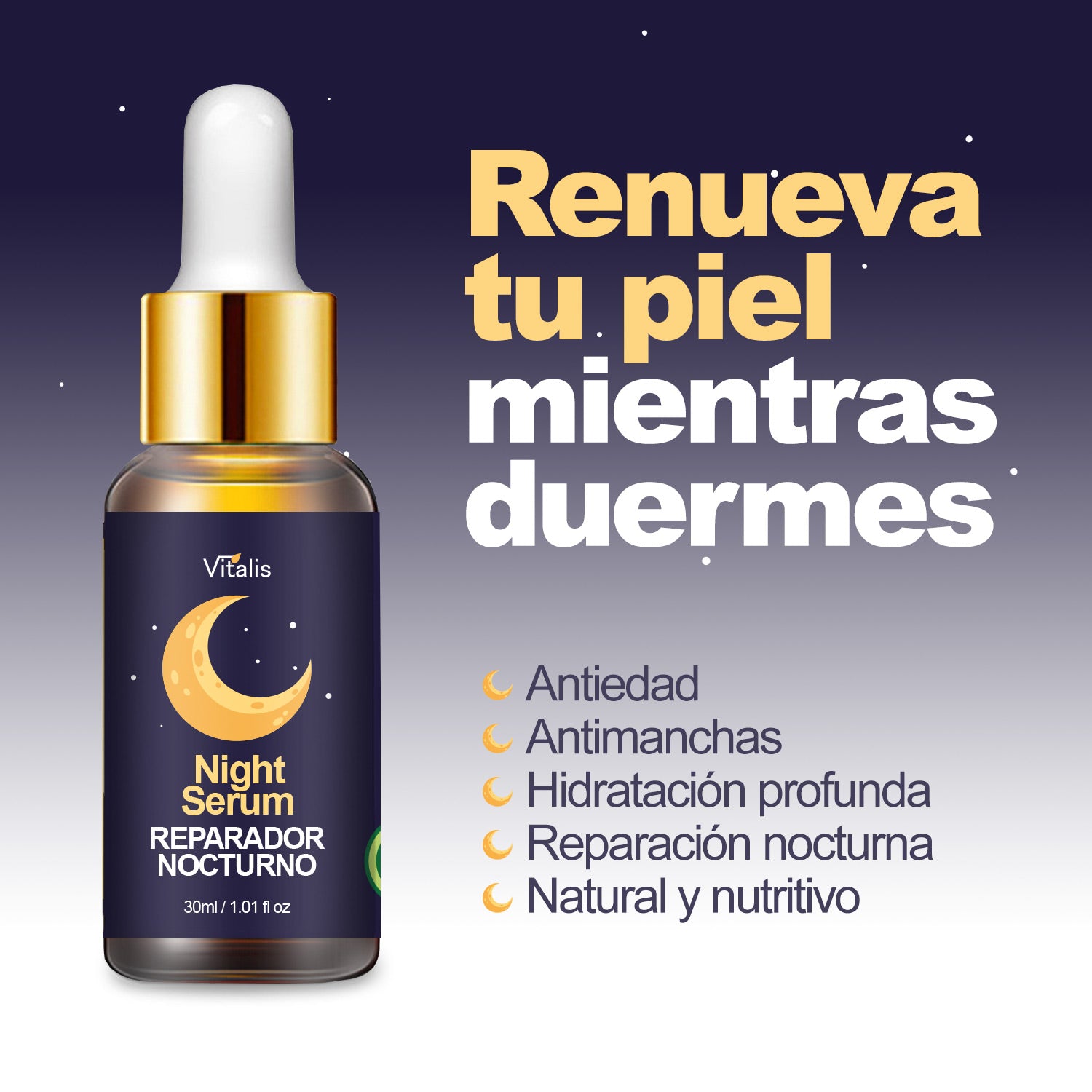Vitalis Night Serum Reparador: Antiedad, Antiarrugas, Hidratante