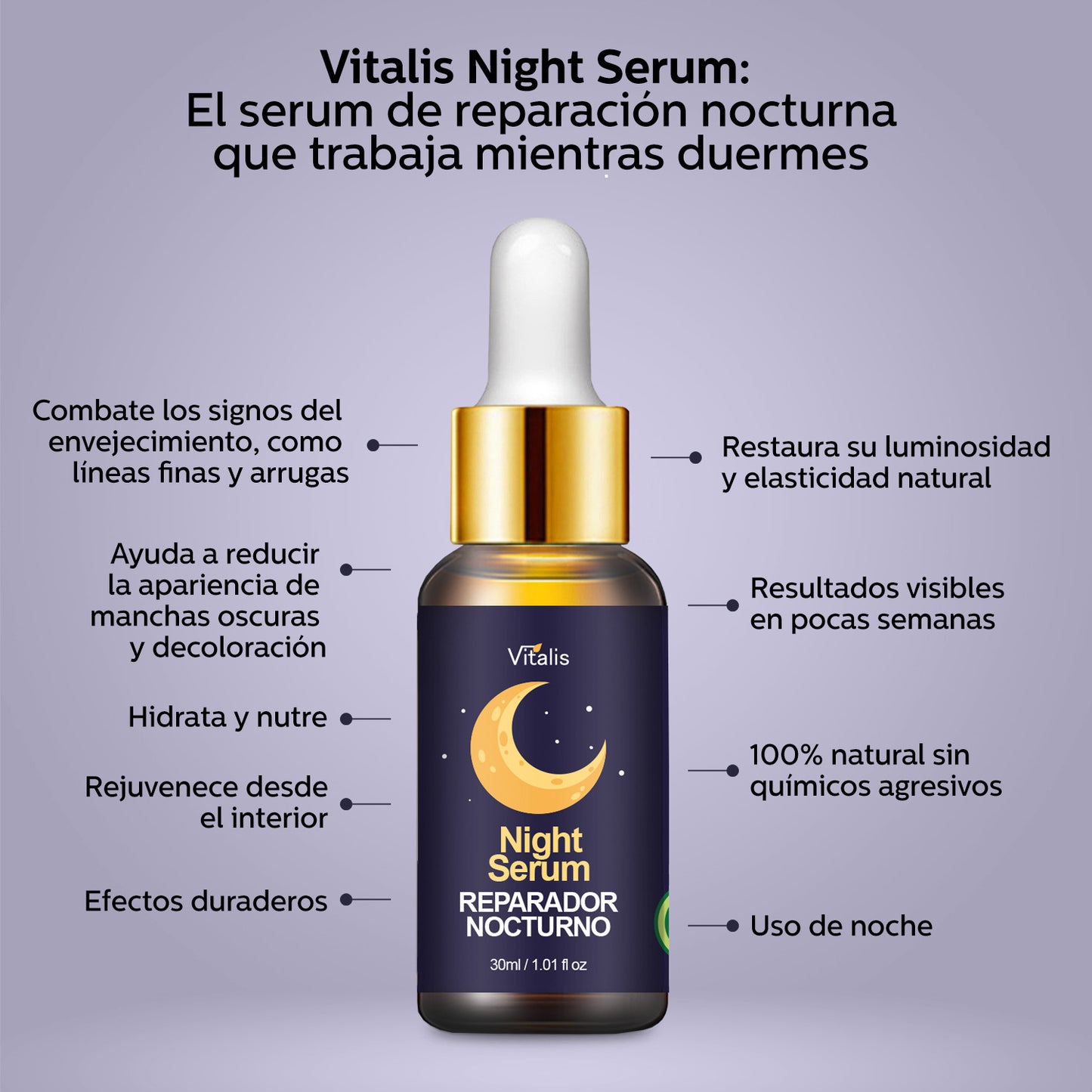 Kit Antiedad Vitamina C +baba De Caracol +acido Hialuronico +serum nocturno