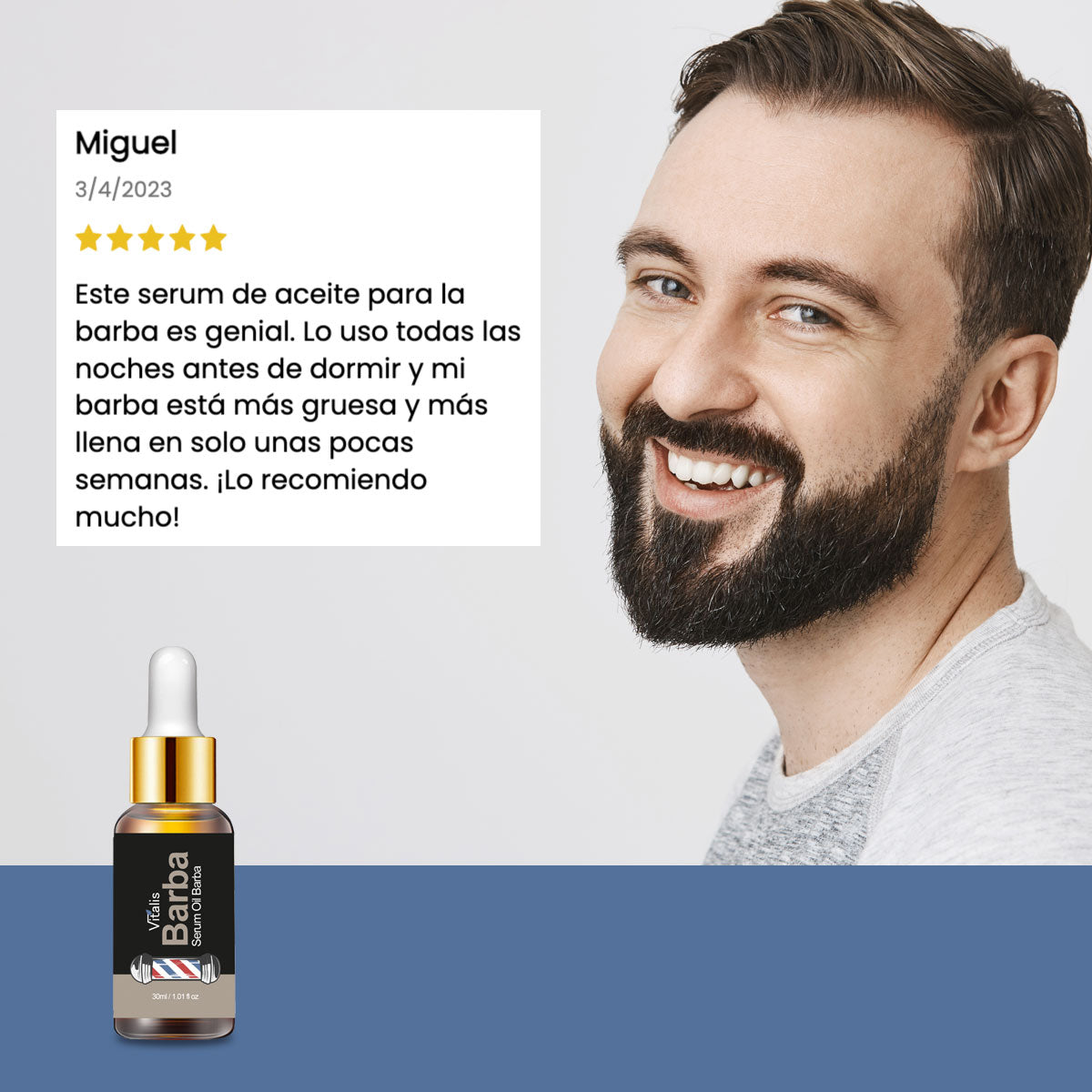 Serum Oil Barba y Bigote + Aceite de Moringa